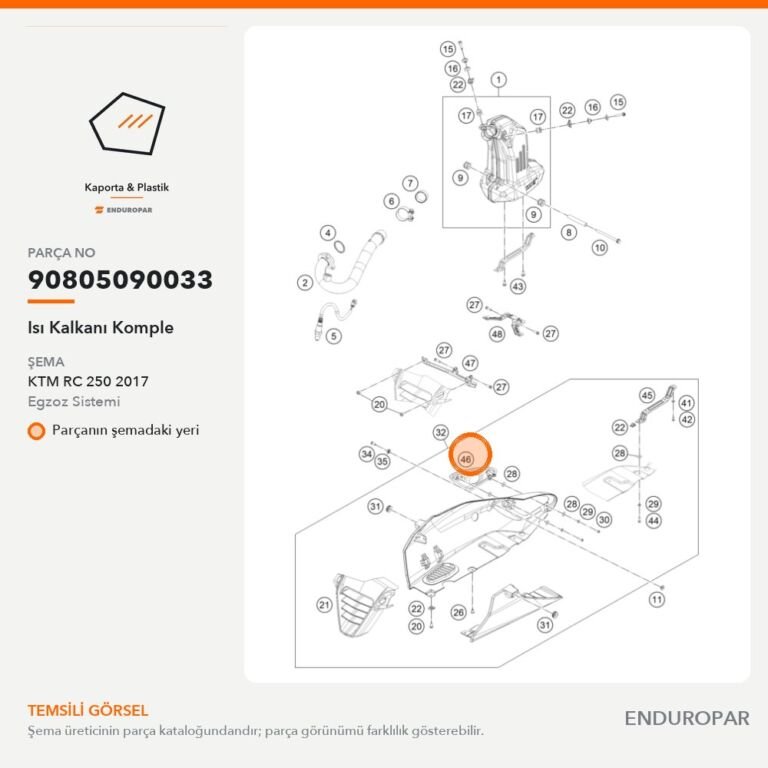 Isı Kalkanı Komple 90805090033 parça şeması
