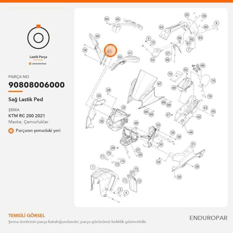 Sağ Lastik Ped 90808006000 parça şeması