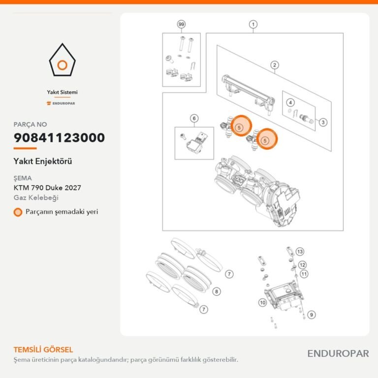 Yakıt Enjektörü 90841123000 parça şeması