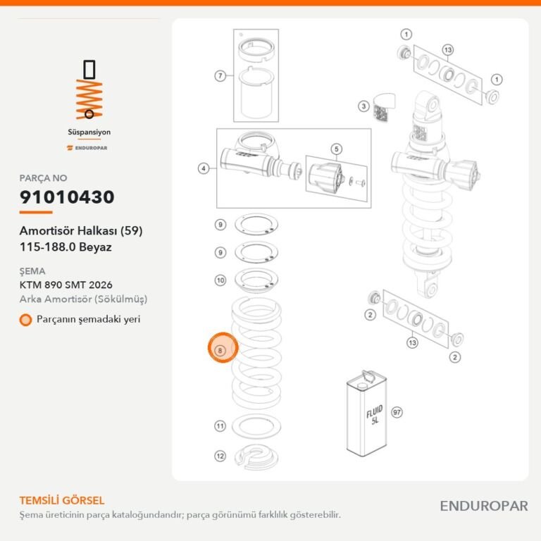 Amortisör Halkası (59) 115-188.0 Beyaz 91010430 parça şeması