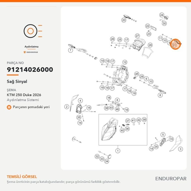 Sağ Sinyal 91214026000 parça şeması