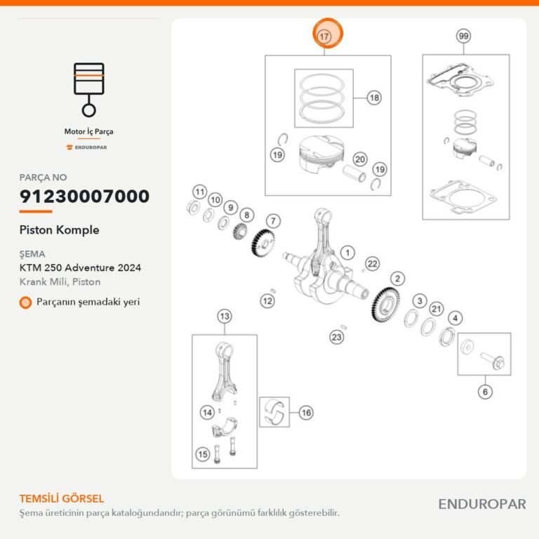 Piston Komple 91230007000 parça şeması