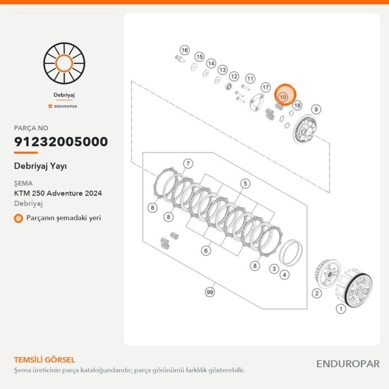 Debriyaj Yayı 91232005000 parça şeması