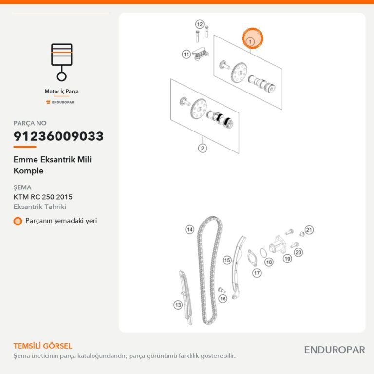 Emme Eksantrik Mili Komple 91236009033 parça şeması