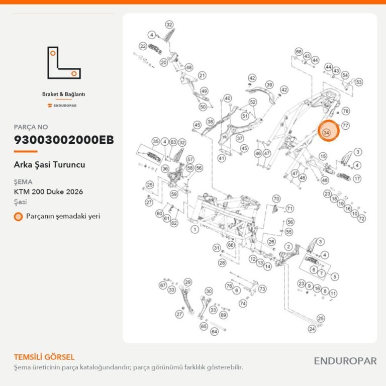 Arka Şasi Turuncu 93003002000EB parça şeması