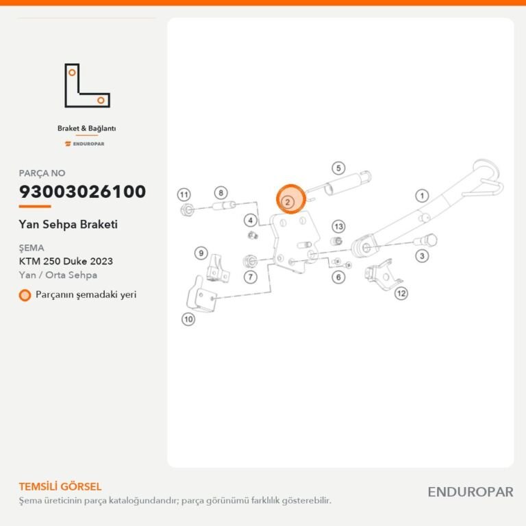 Yan Sehpa Braketi 93003026100 parça şeması