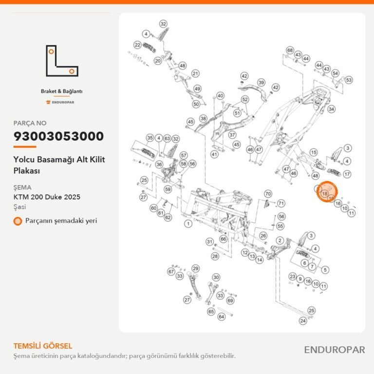 Yolcu Basamağı Alt Kilit Plakası 93003053000 parça şeması