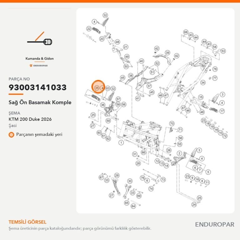 Sağ Ön Basamak Komple 93003141033 parça şeması