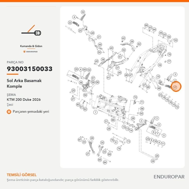 Sol Arka Basamak Komple 93003150033 parça şeması