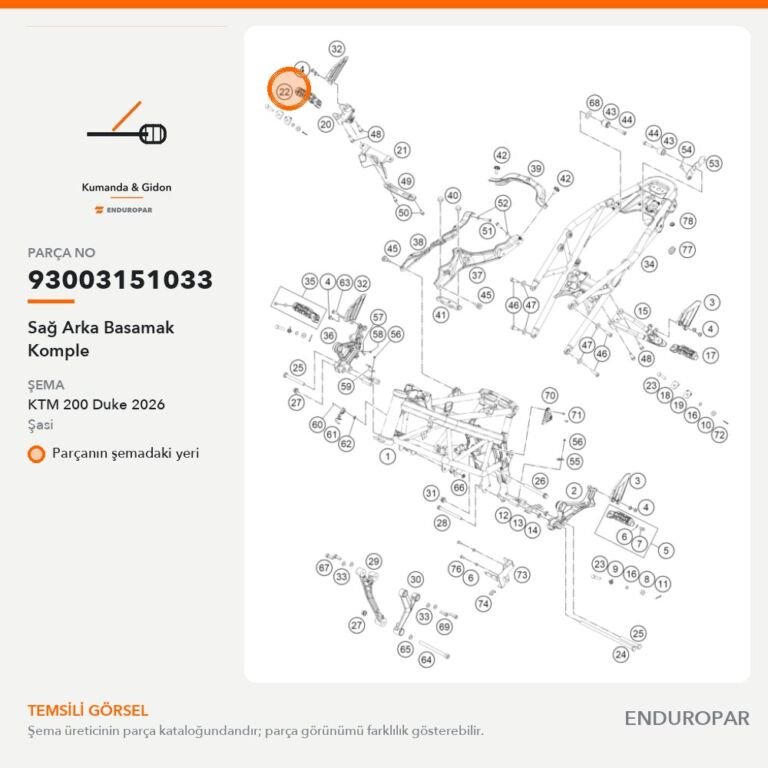 Sağ Arka Basamak Komple 93003151033 parça şeması