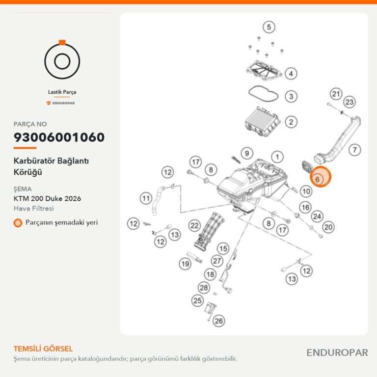 Karbüratör Bağlantı Körüğü 93006001060 parça şeması