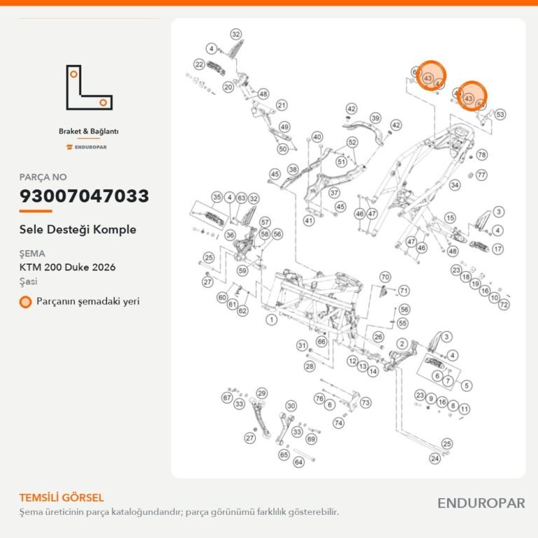 Sele Desteği Komple 93007047033 parça şeması