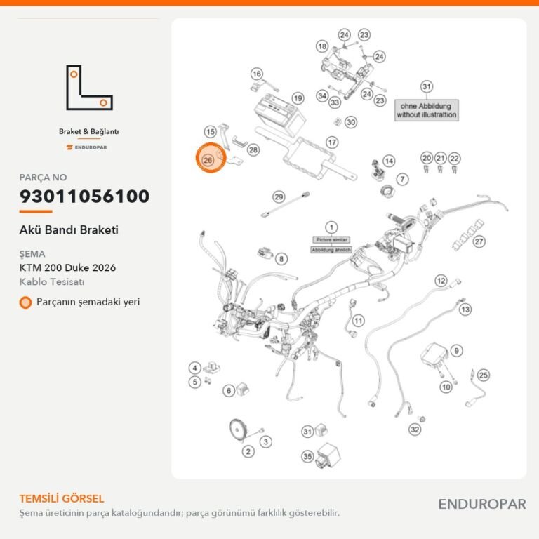 Akü Bandı Braketi 93011056100 parça şeması