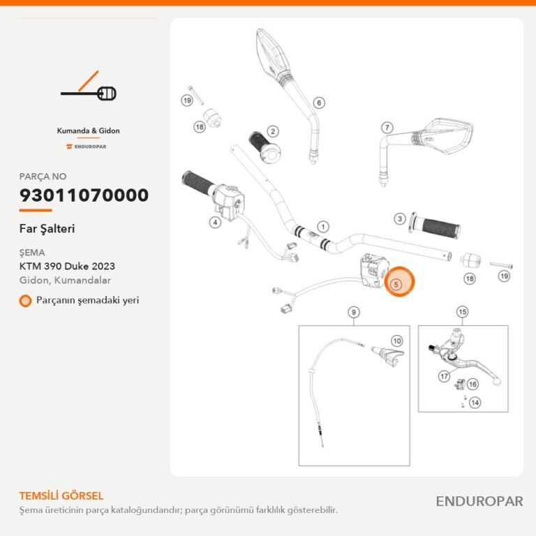 Far Şalteri 93011070000 parça şeması