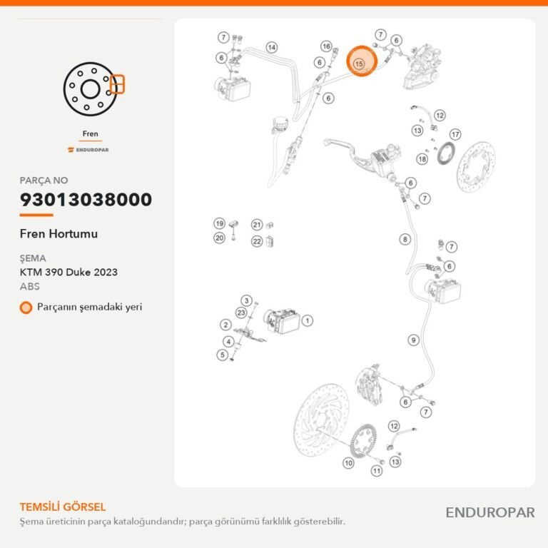 Fren Hortumu 93013038000 parça şeması