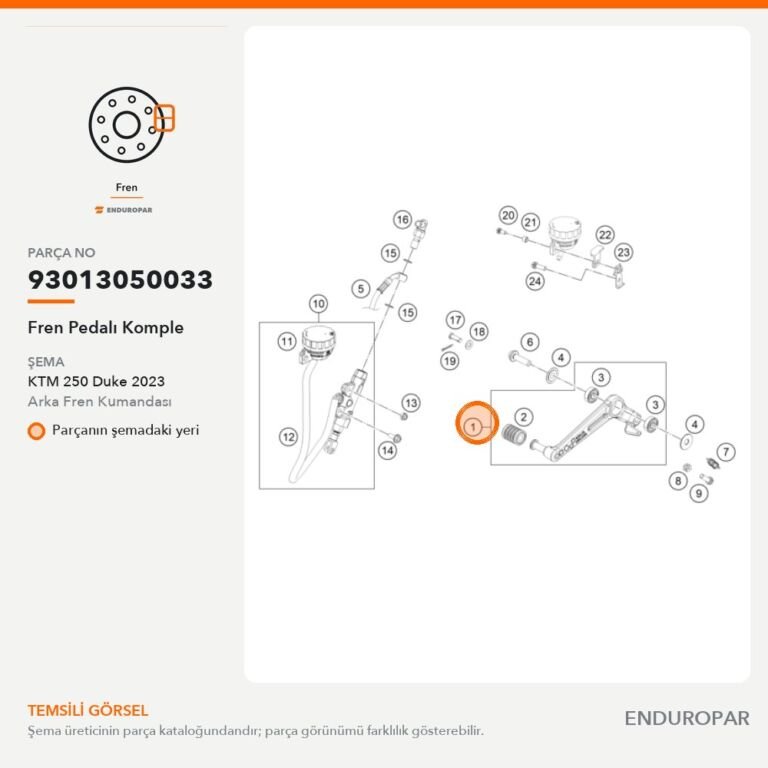 Fren Pedalı Komple 93013050033 parça şeması