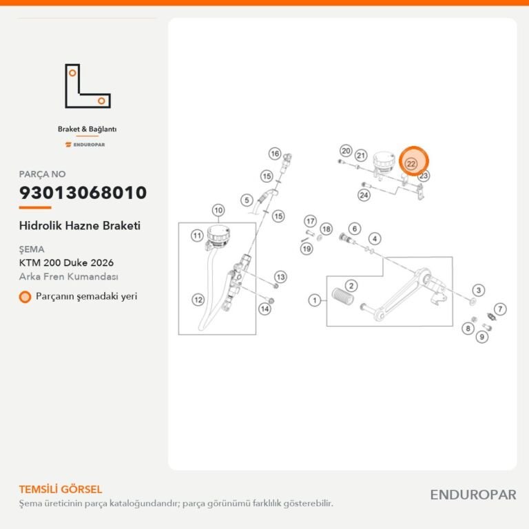 Hidrolik Hazne Braketi 93013068010 parça şeması