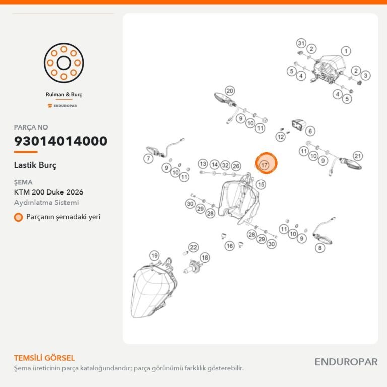 Lastik Burç 93014014000 parça şeması