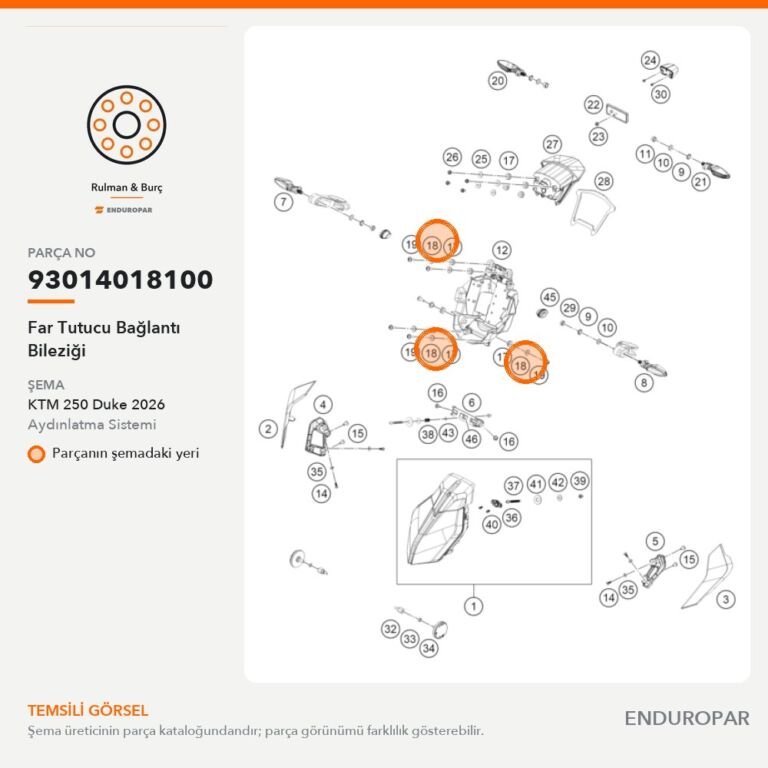 Far Tutucu Bağlantı Bileziği 93014018100 parça şeması