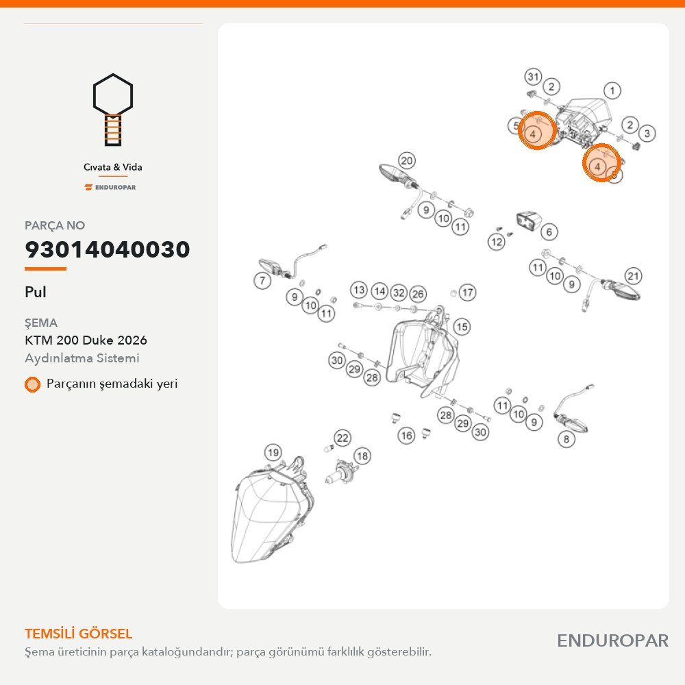 Pul 93014040030 parça şeması
