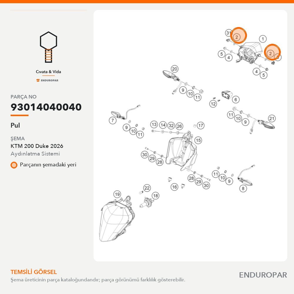 Pul 93014040040 parça şeması