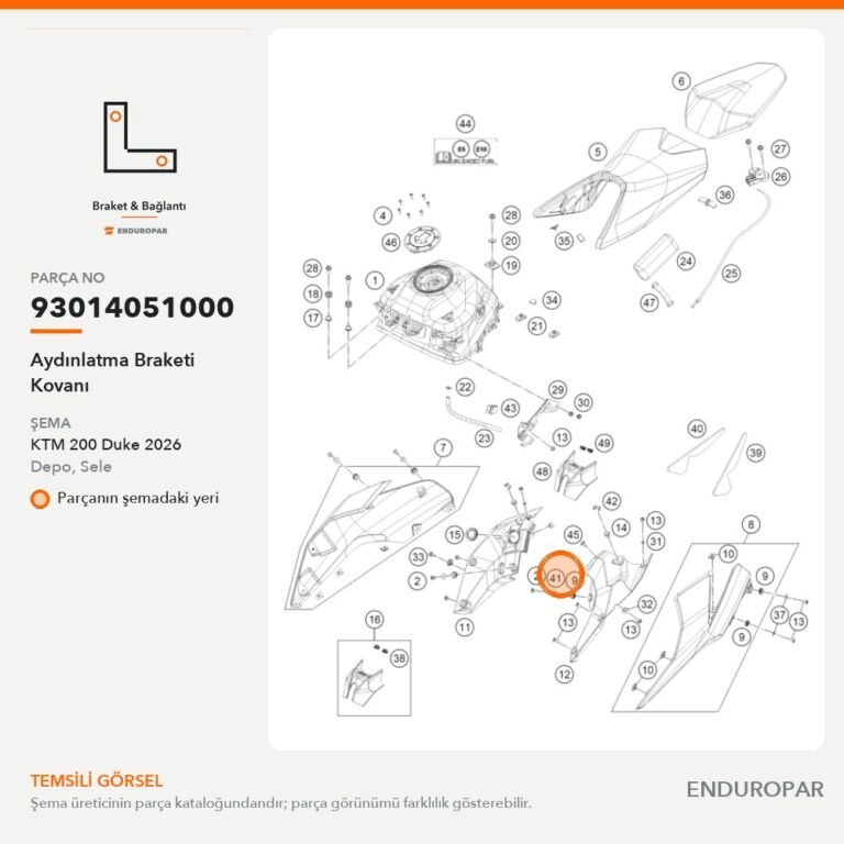 Aydınlatma Braketi Kovanı 93014051000 parça şeması