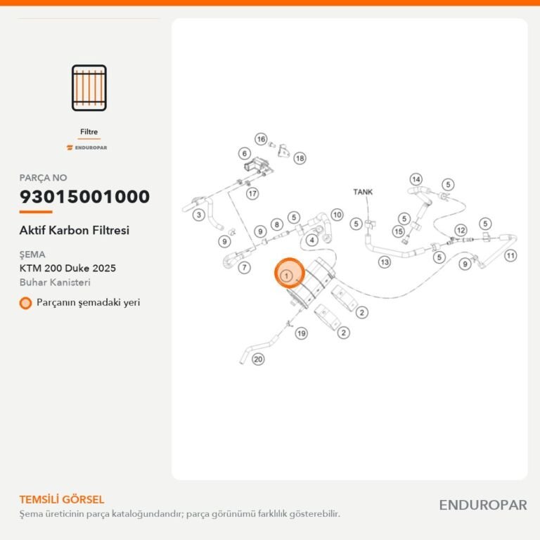 Aktif Karbon Filtresi 93015001000 parça şeması