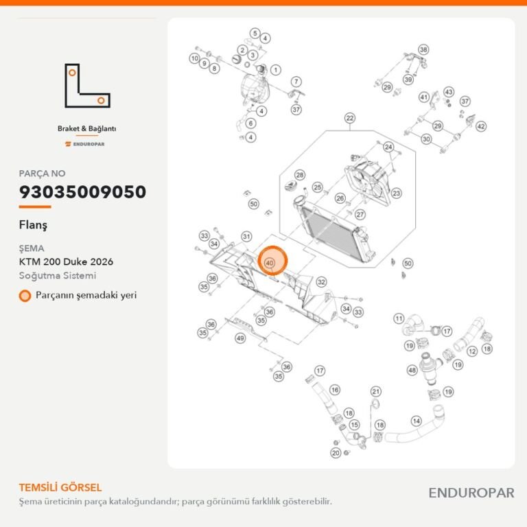 Flanş 93035009050 parça şeması
