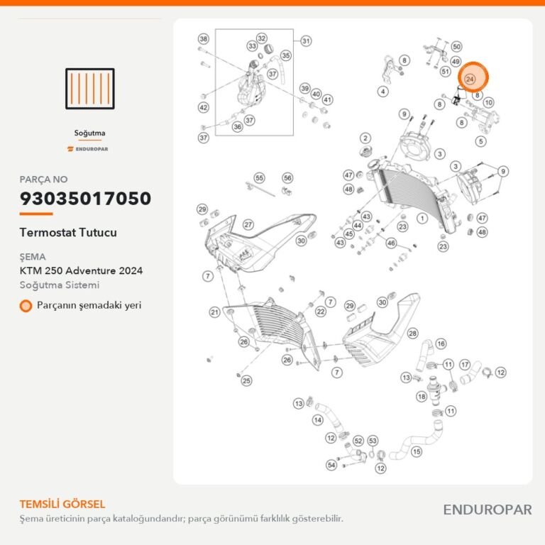Termostat Tutucu 93035017050 parça şeması