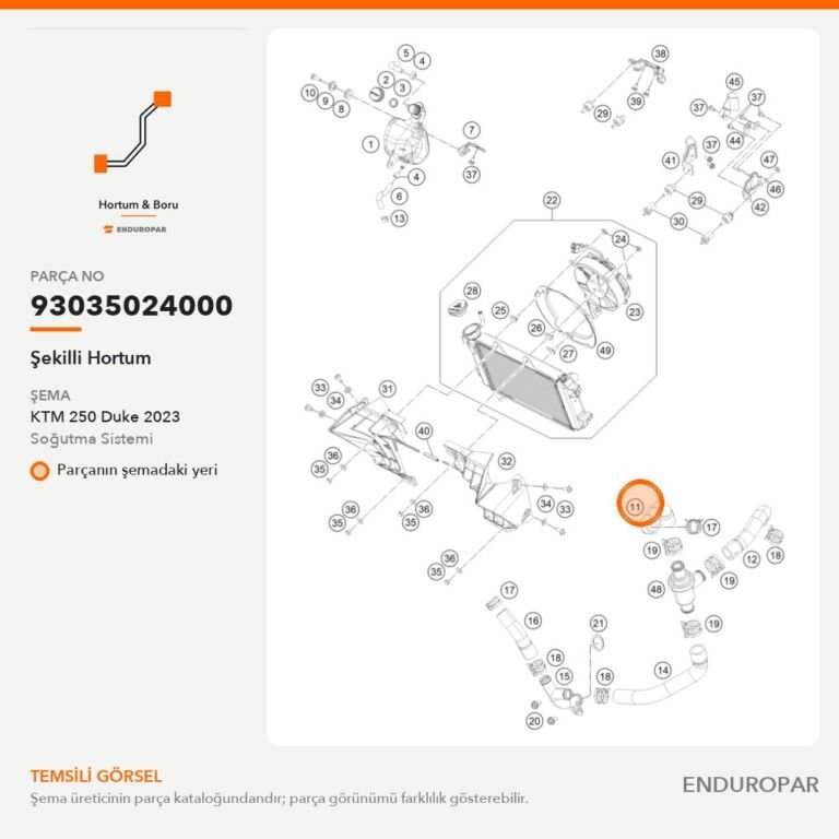 Şekilli Hortum 93035024000 parça şeması