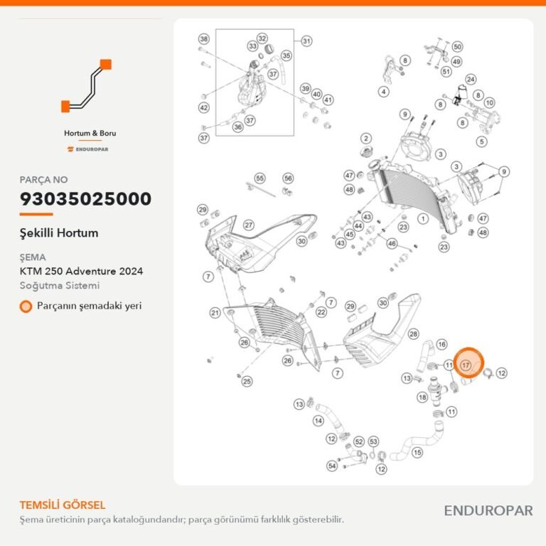 Şekilli Hortum 93035025000 parça şeması