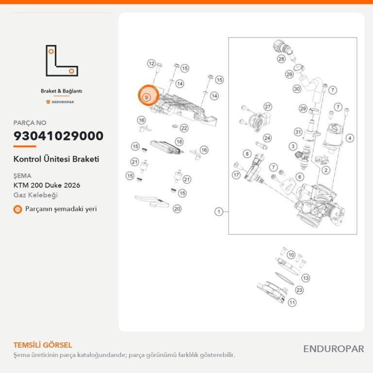 Kontrol Ünitesi Braketi 93041029000 parça şeması