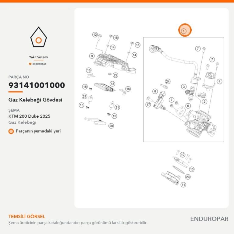 Gaz Kelebeği Gövdesi 93141001000 parça şeması
