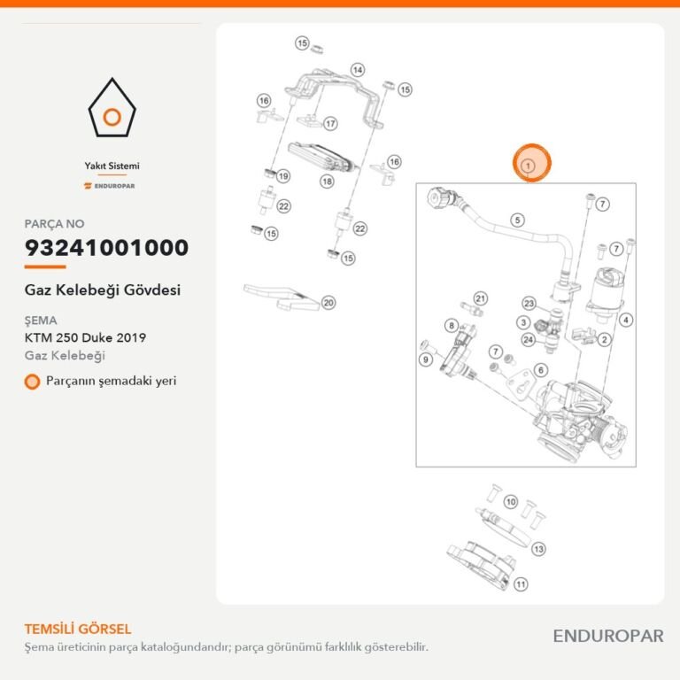 Gaz Kelebeği Gövdesi 93241001000 parça şeması
