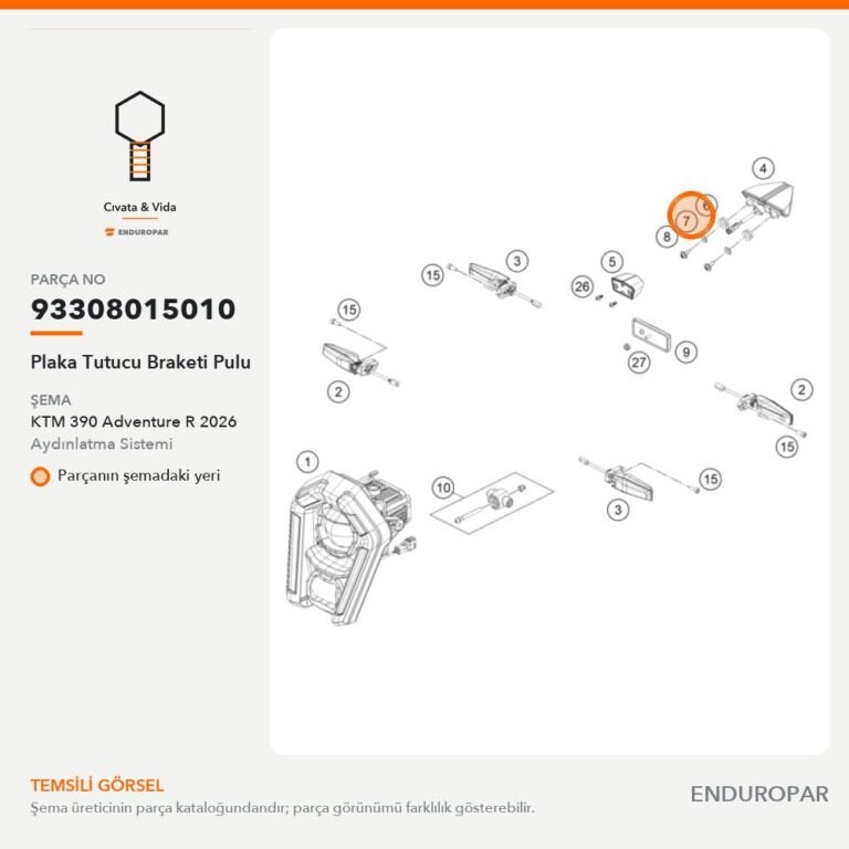 Plaka Tutucu Braketi Pulu 93308015010 parça şeması