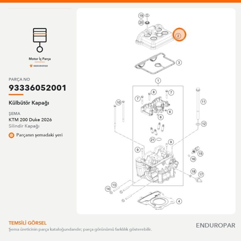 Külbütör Kapağı 93336052001 parça şeması