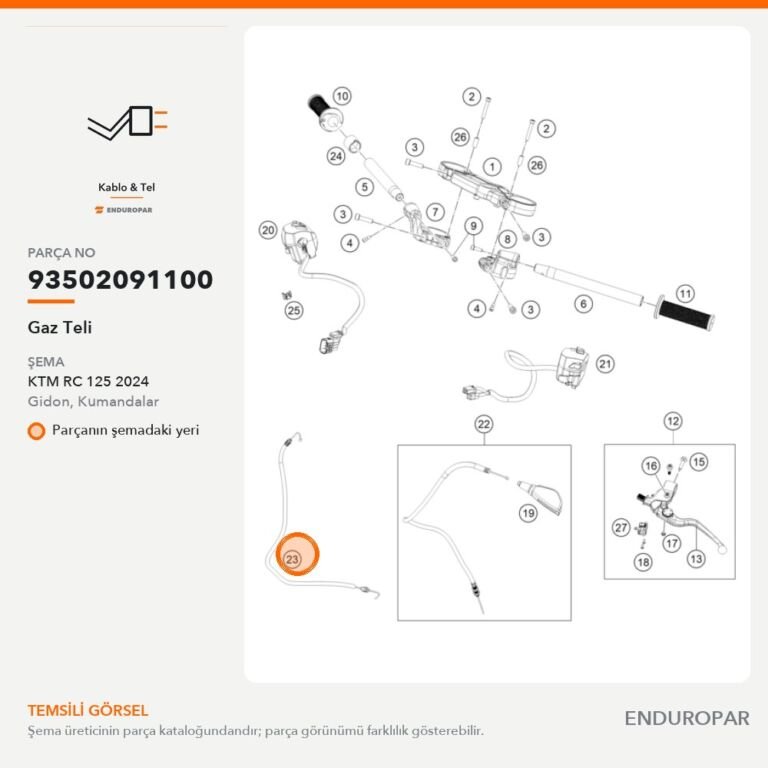 Gaz Teli 93502091100 parça şeması