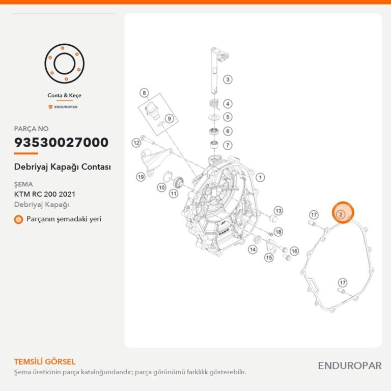 Debriyaj Kapağı Contası 93530027000 parça şeması