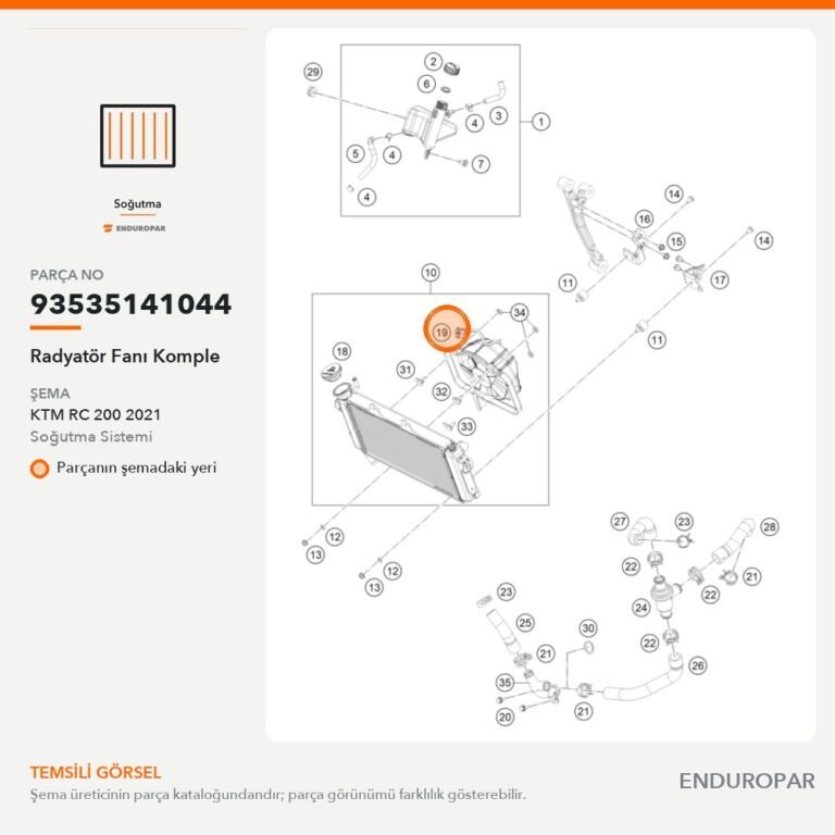Radyatör Fanı Komple 93535141044 parça şeması