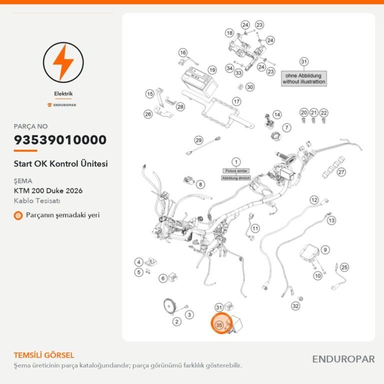 Start OK Kontrol Ünitesi 93539010000 parça şeması