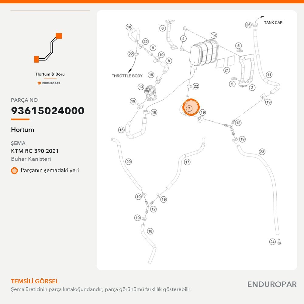 Hortum 93615024000 parça şeması