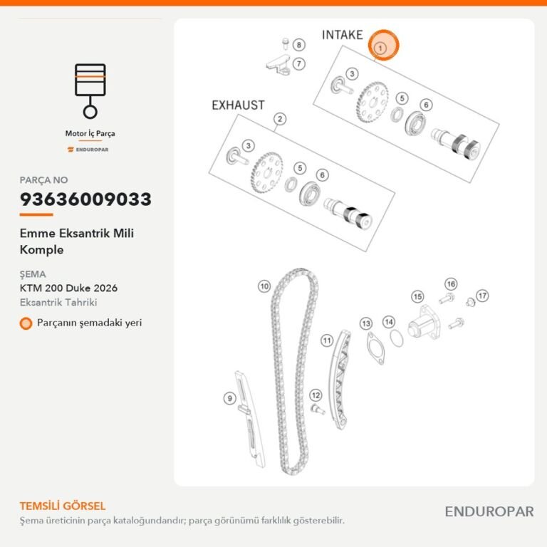 Emme Eksantrik Mili Komple 93636009033 parça şeması