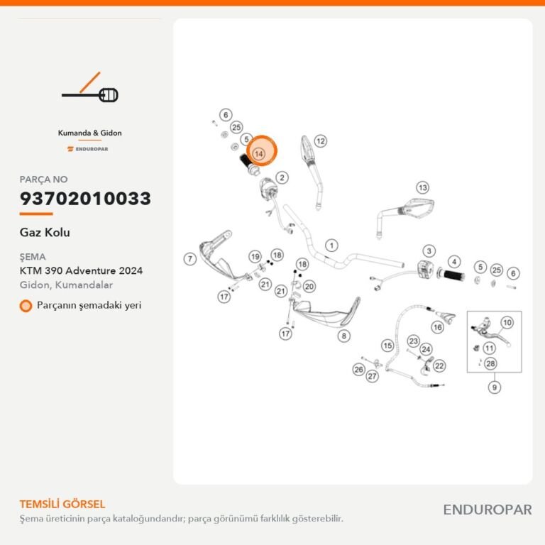 Gaz Kolu 93702010033 parça şeması