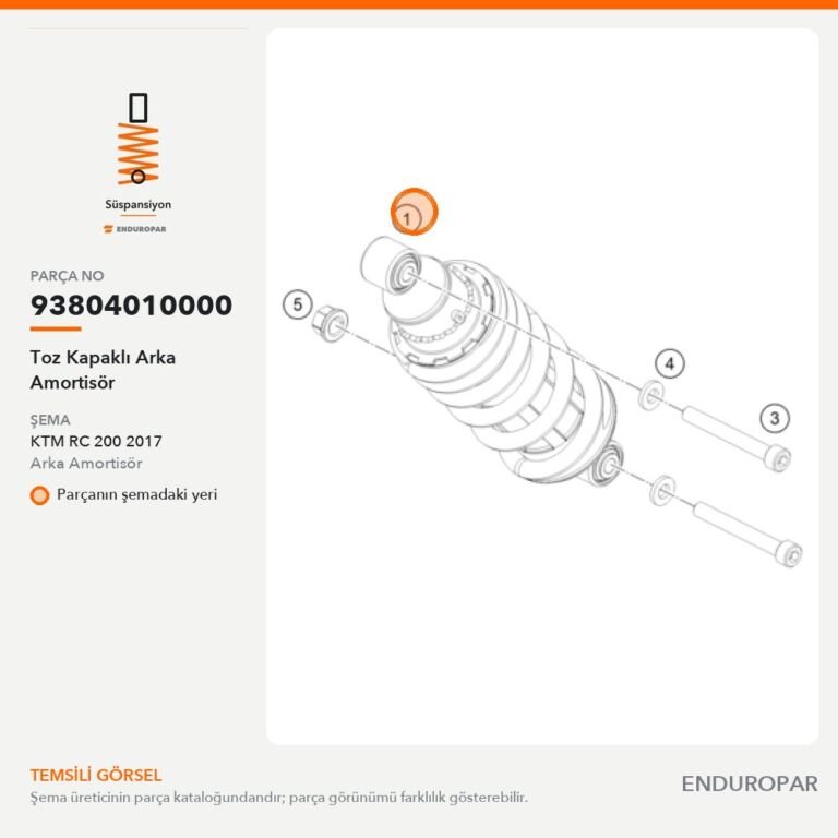 Toz Kapaklı Arka Amortisör 93804010000 parça şeması