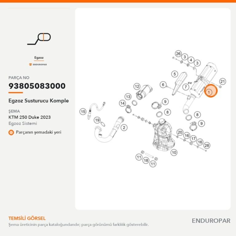 Egzoz Susturucu Komple 93805083000 parça şeması