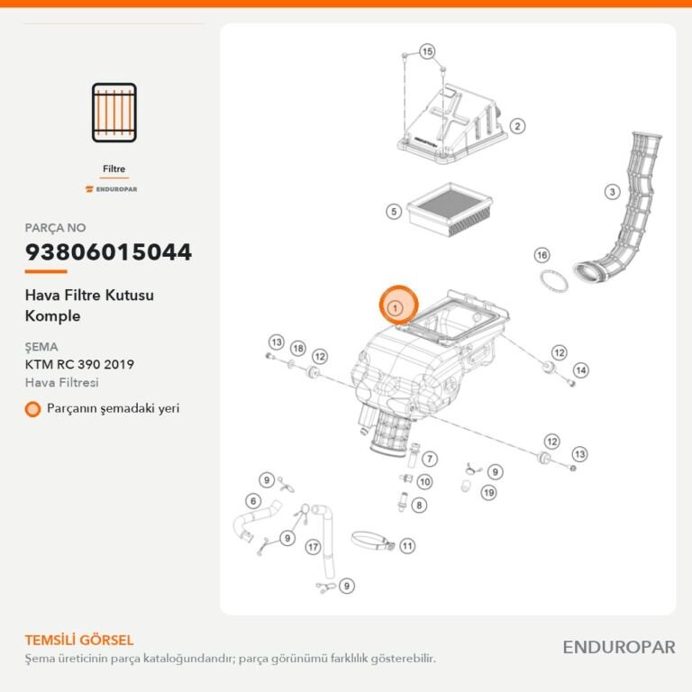 Hava Filtre Kutusu Komple 93806015044 parça şeması