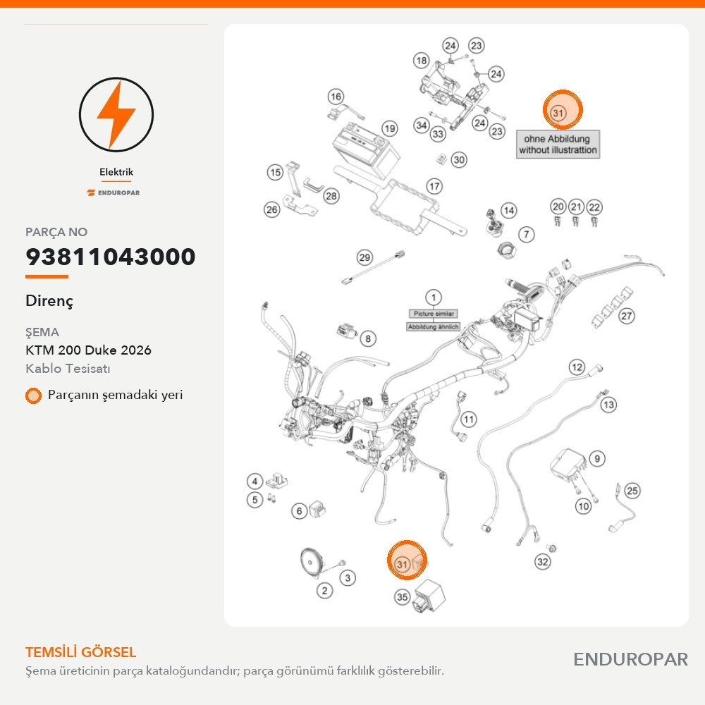 Direnç 93811043000 parça şeması