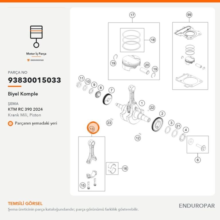 Biyel Komple 93830015033 parça şeması