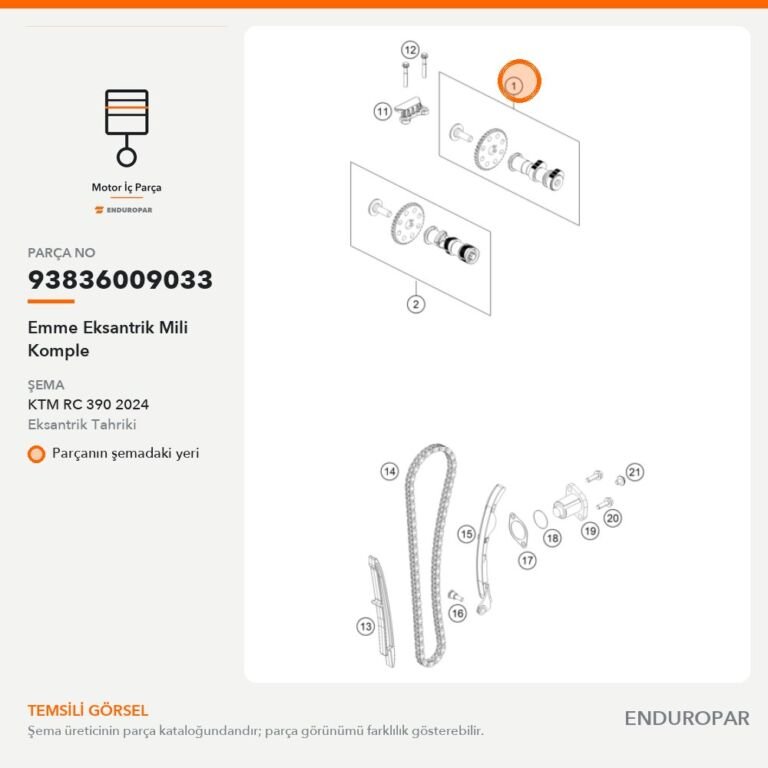 Emme Eksantrik Mili Komple 93836009033 parça şeması