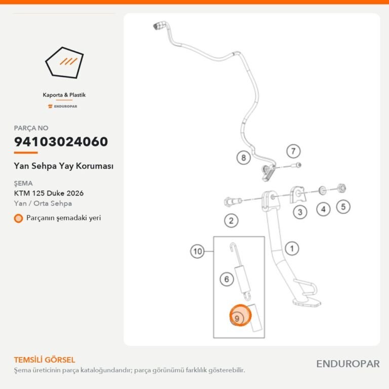 Yan Sehpa Yay Koruması 94103024060 parça şeması